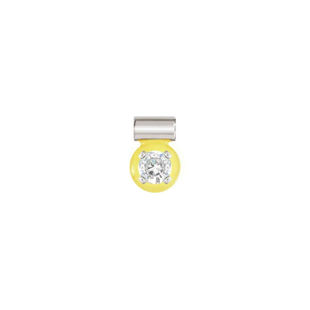 Nomination Ciondolo SeiMia Zircone con Smalto Giallo Promozione Limitata