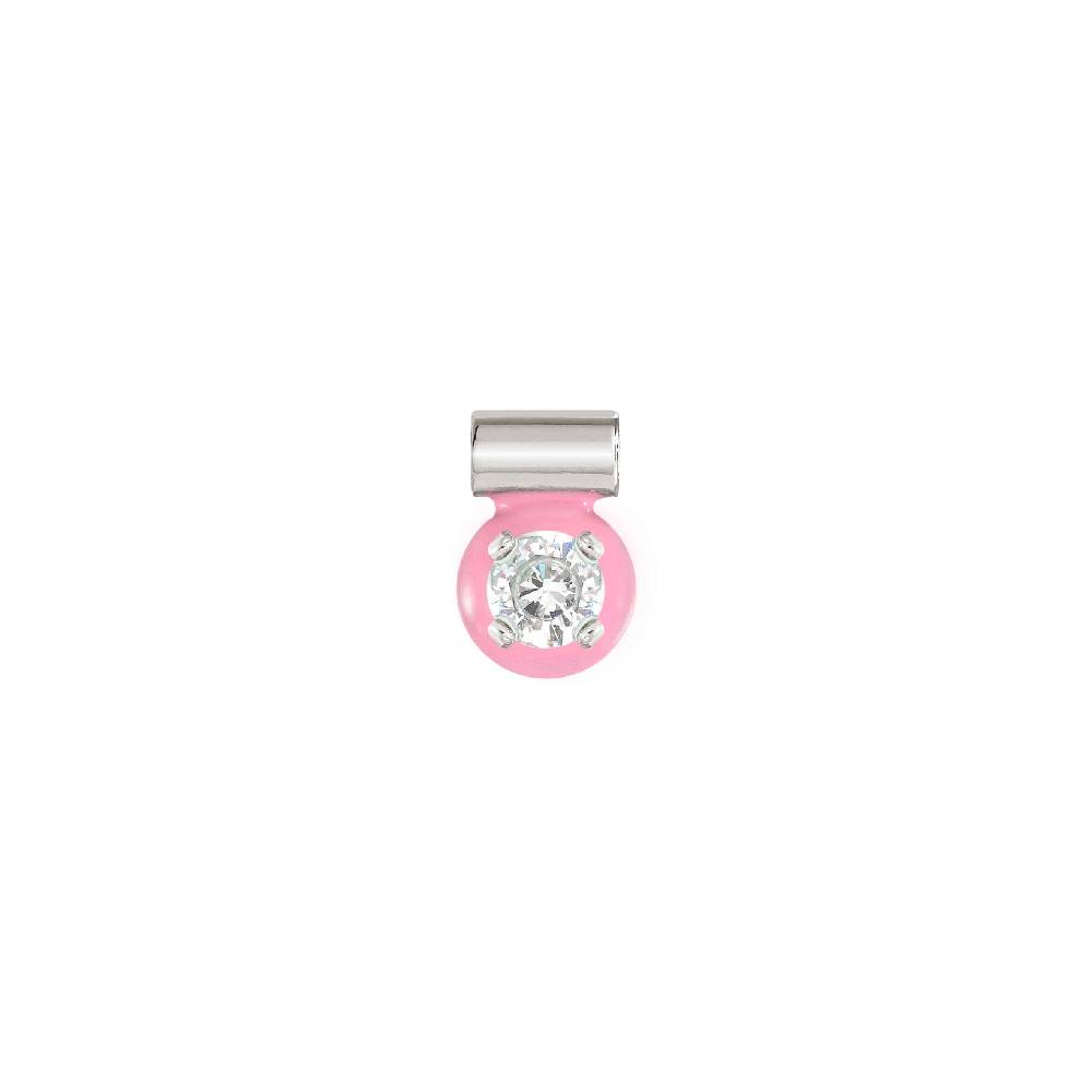 Nomination Ciondolo SeiMia Zircone con Smalto Fucsia