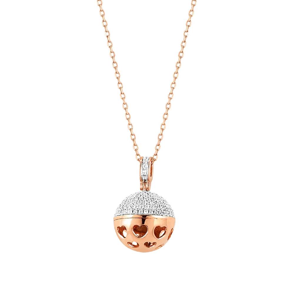 Nomination Collana New Born cuori oro rosa