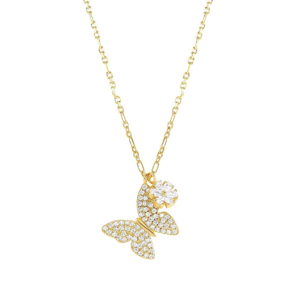Nomination Collana Sweetrock Nature Farfalla e fiore
