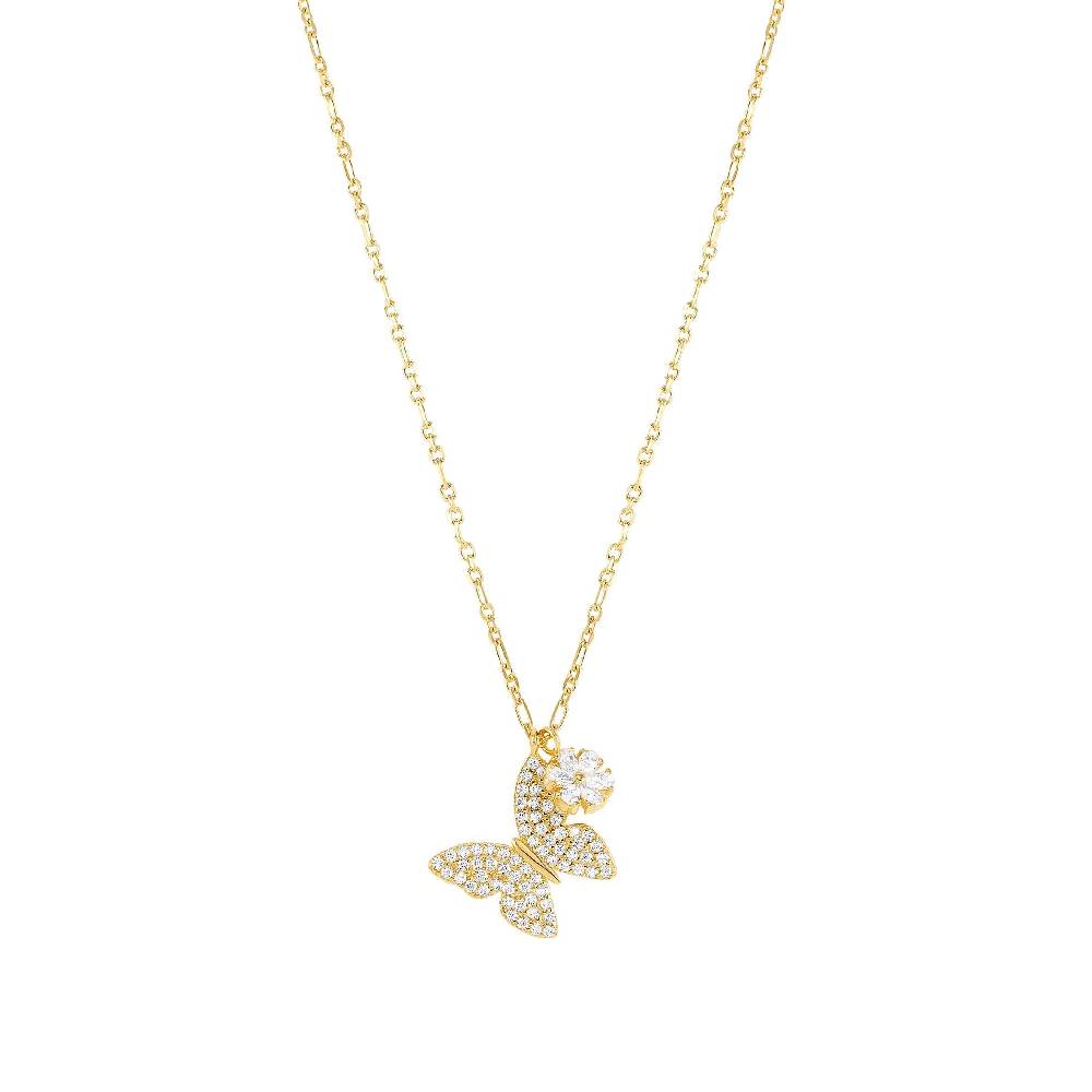 Nomination Collana Sweetrock Nature Farfalla e fiore Nuova