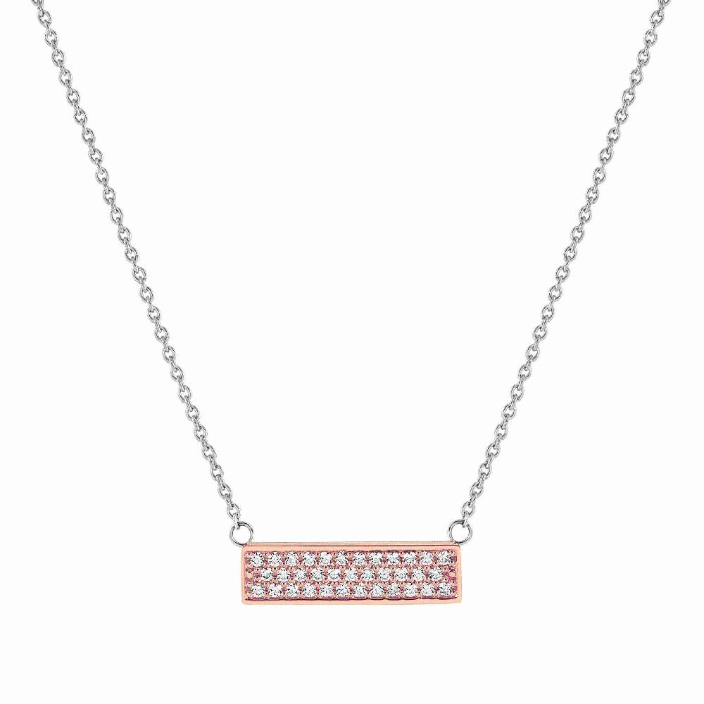 Nomination Collana BELLA LA VITA con targa in Pietre bianche Fornitura limitata