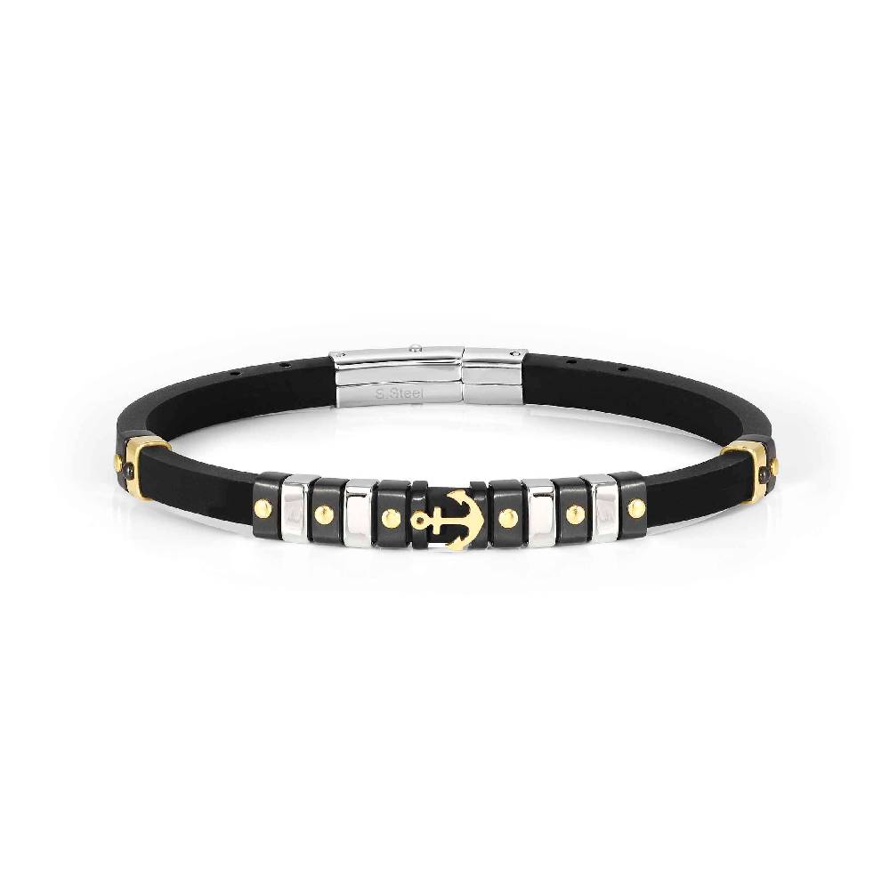 Nomination Bracciale City con simbolo ancora e dettagli colorati