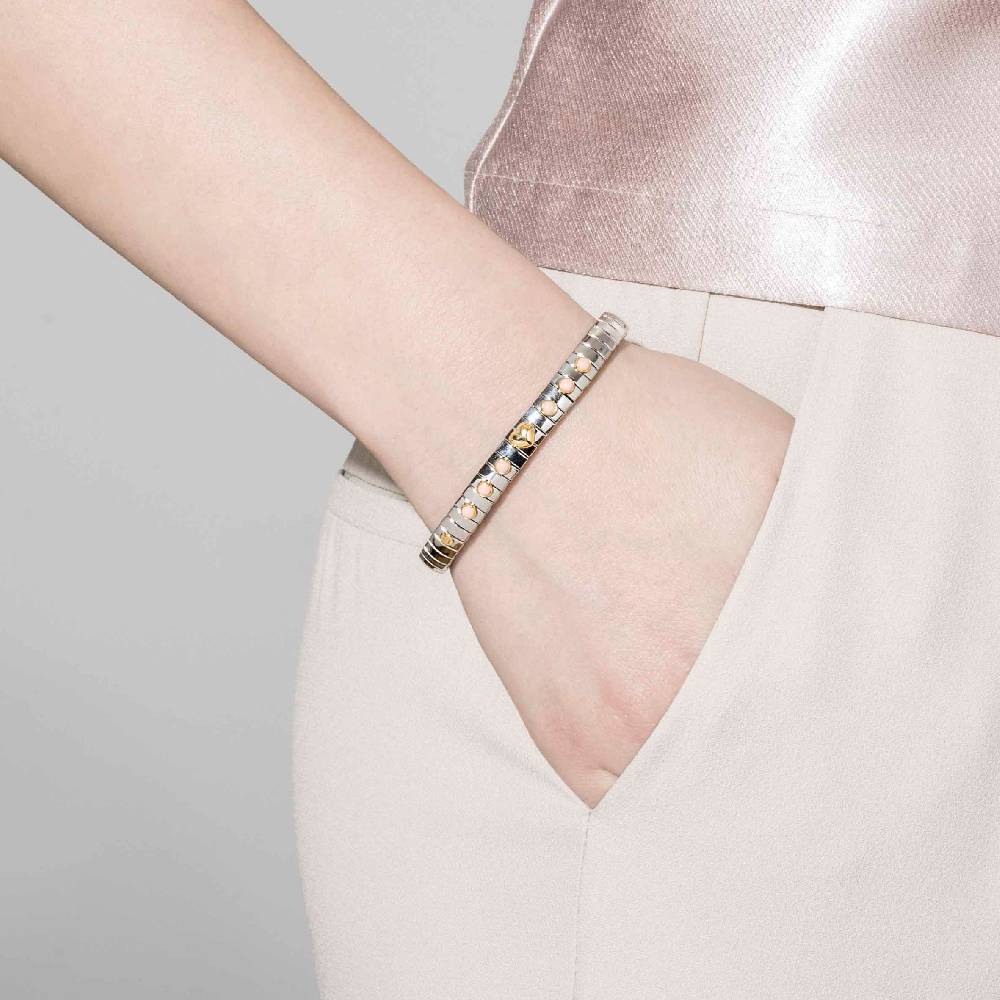Nomination Bracciale Estensibile con 1 Cuore in Oro e Pietre Moda