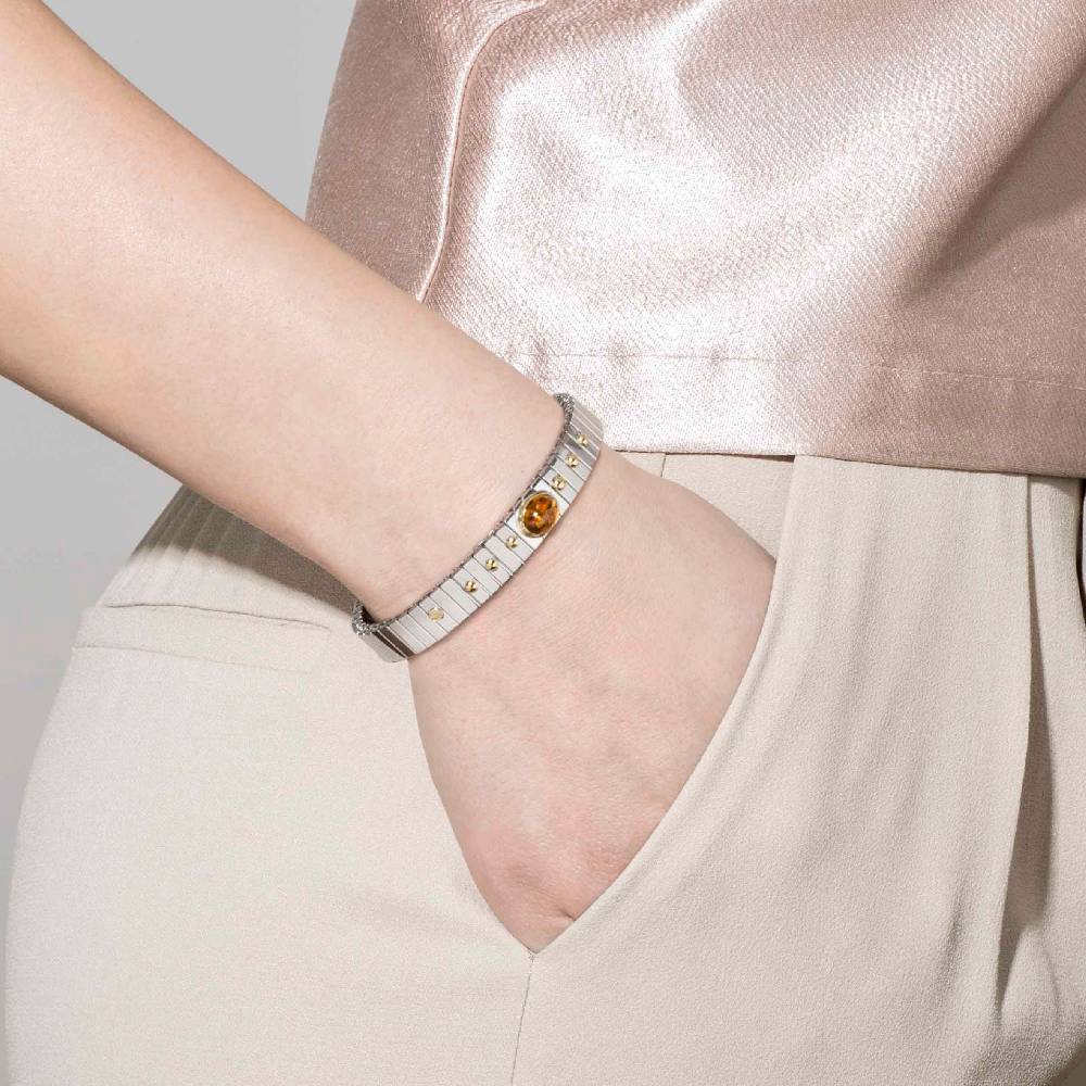 Nomination Bracciale estensibile con Pietra dura ovale Spedizione gratuita