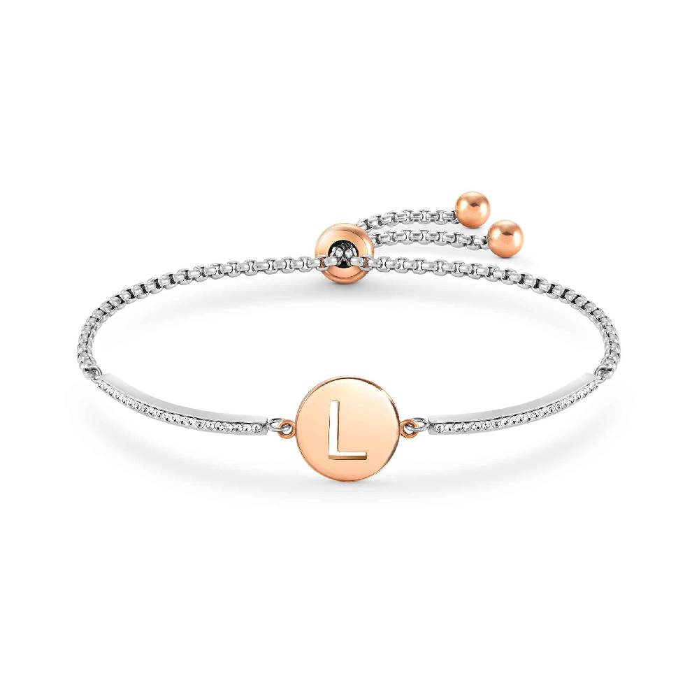 Nomination Bracciale Milleluci Lettera L in Acciaio