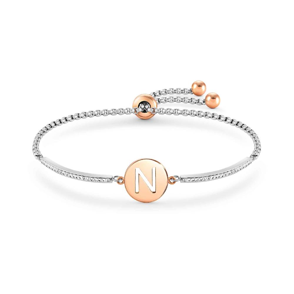 Nomination Bracciale Milleluci Lettera N in Acciaio