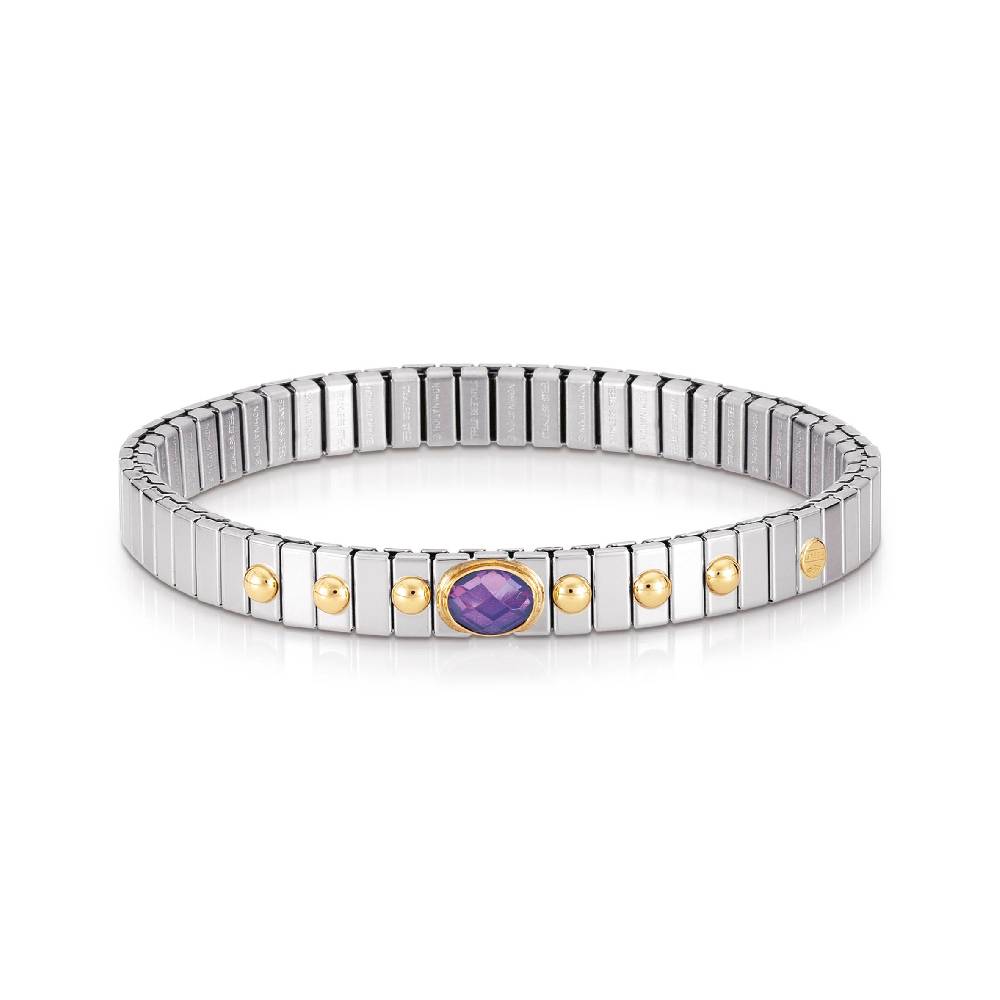 Nomination Bracciale estensibile con Pietra sfaccettata