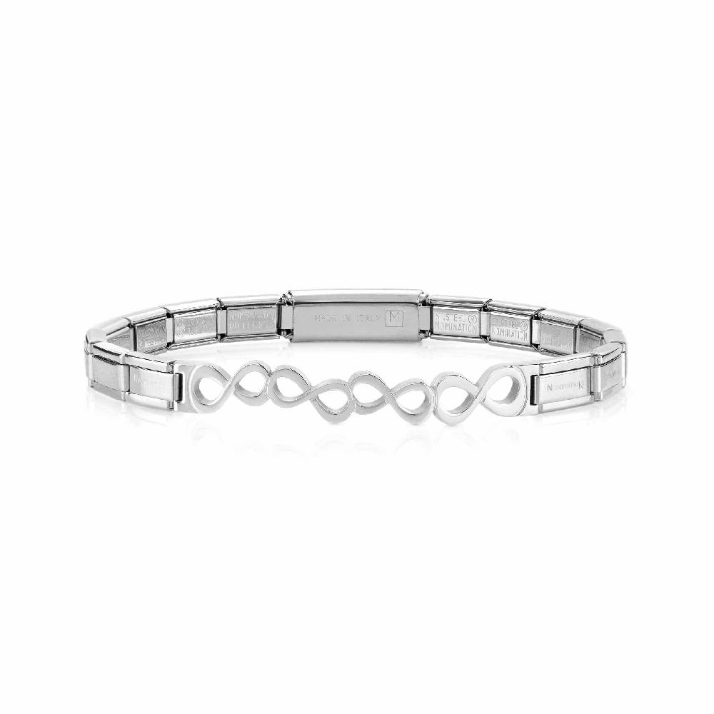 Nomination Bracciale Trendsetter con simbolo infinito in Acciaio