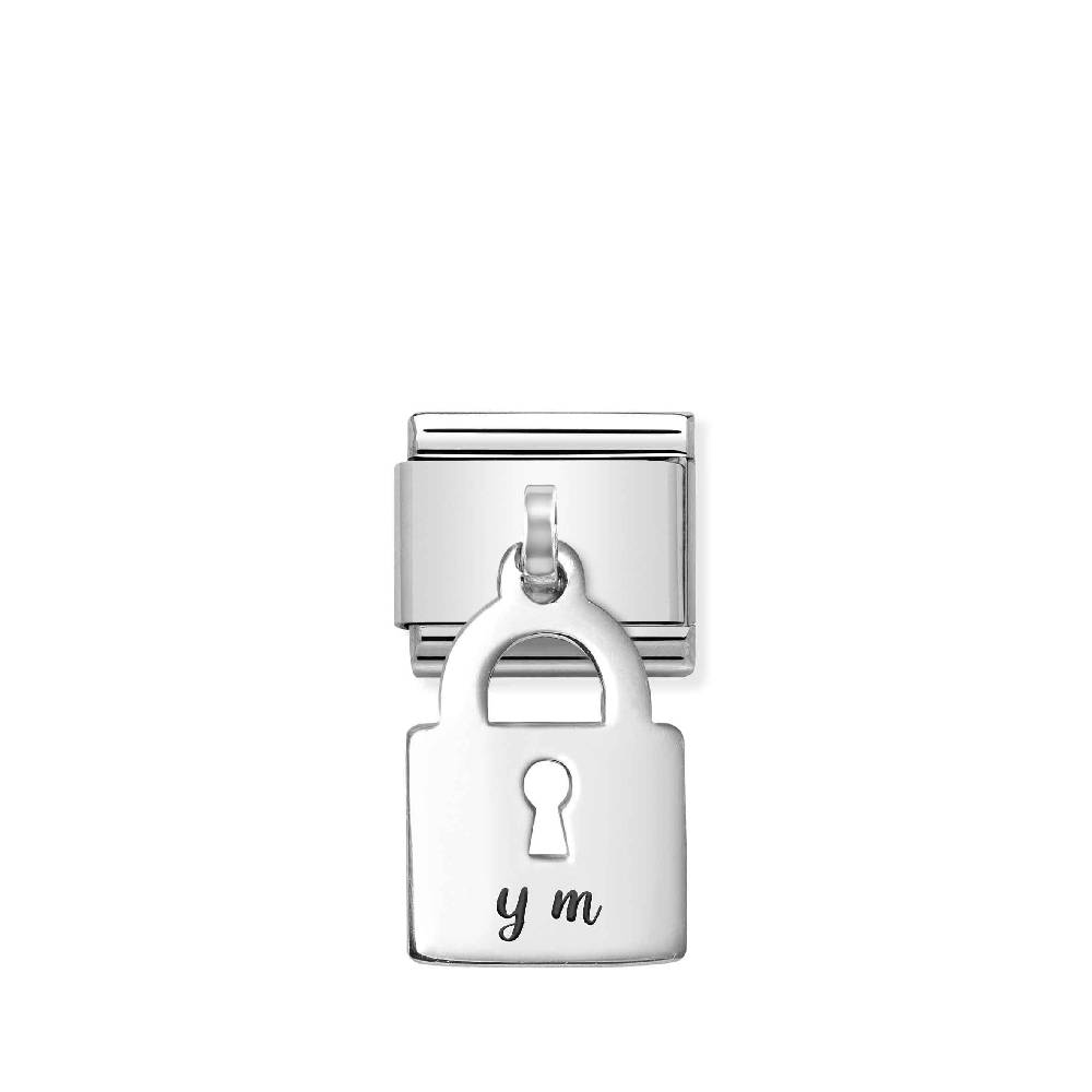 Nomination Link Composable Classic con Lucchetto Pendente Nuova