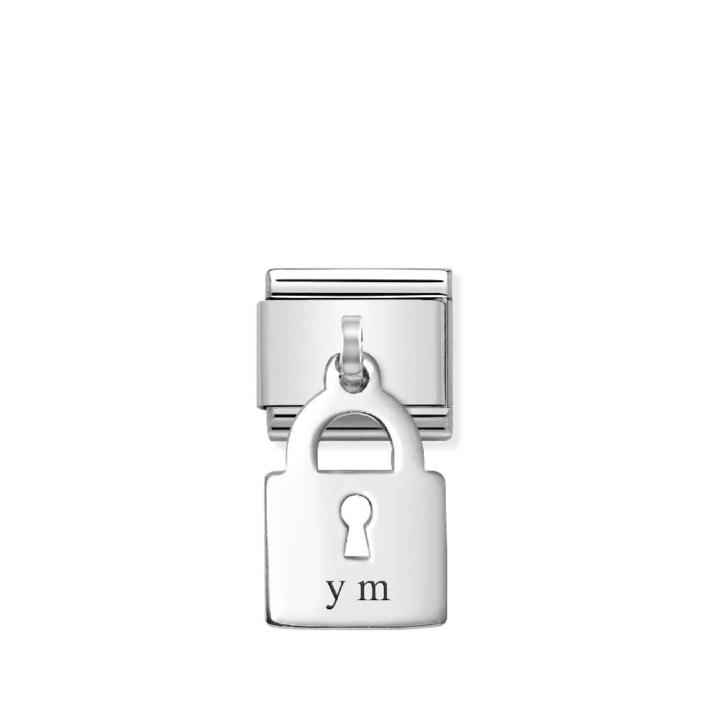 Nomination Link Composable Classic con Lucchetto Pendente Nuova