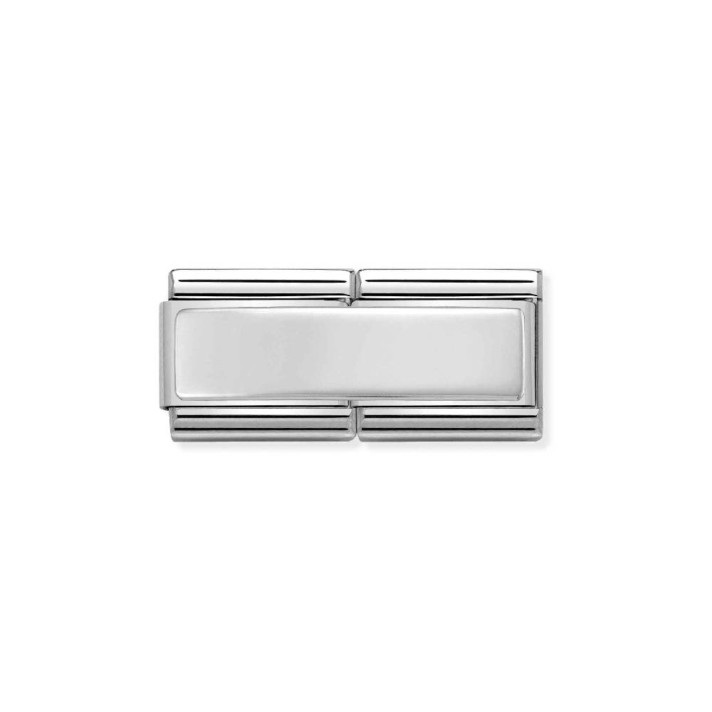 Nomination Doppio Link Composable Classic Placca incidibile in Argento