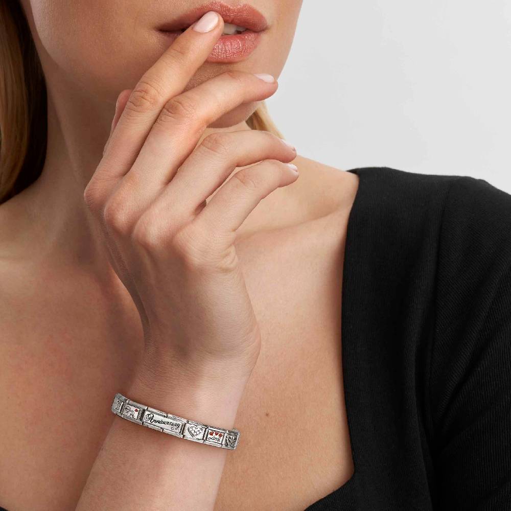 Nomination Doppio Link Composable Classic Placca incidibile in Argento Moda