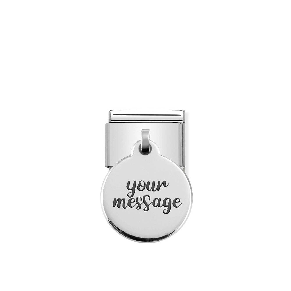 Nomination Link Composable Classic Tondo Pendente in Argento Sconto di tempo limitato