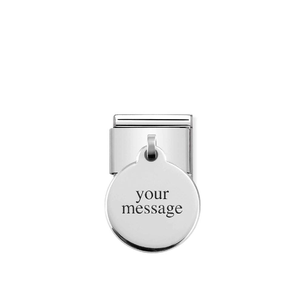 Nomination Link Composable Classic Tondo Pendente in Argento Sconto di tempo limitato