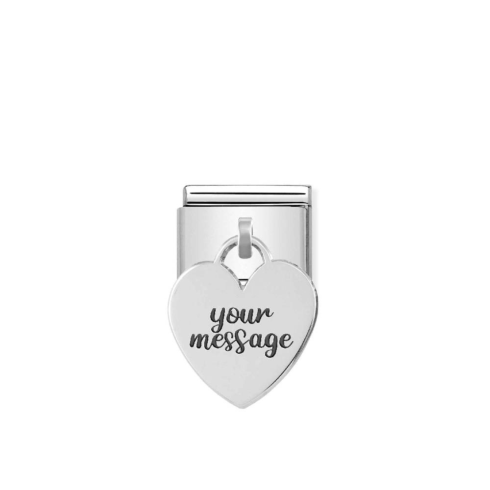Nomination Link Composable Classic con Cuore Pendente in Argento Offerta speciale