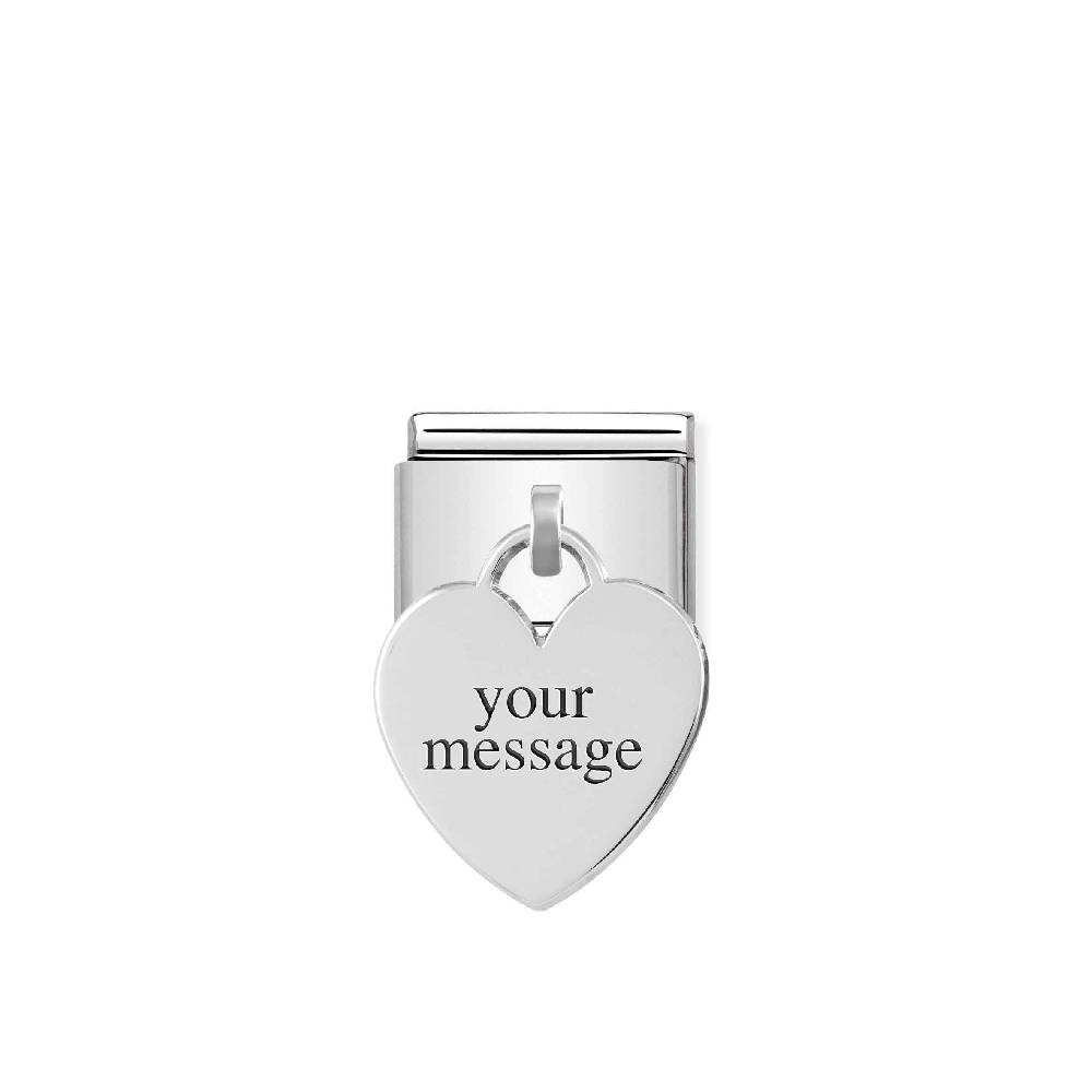 Nomination Link Composable Classic con Cuore Pendente in Argento Offerta speciale