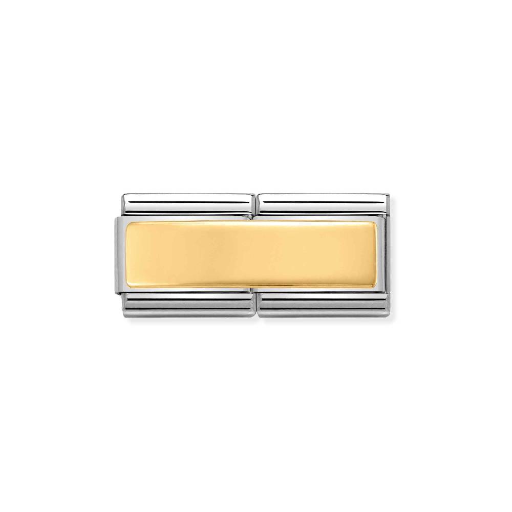 Nomination Doppio Link Composable Classic Placca incisibile in Oro Flash Sale