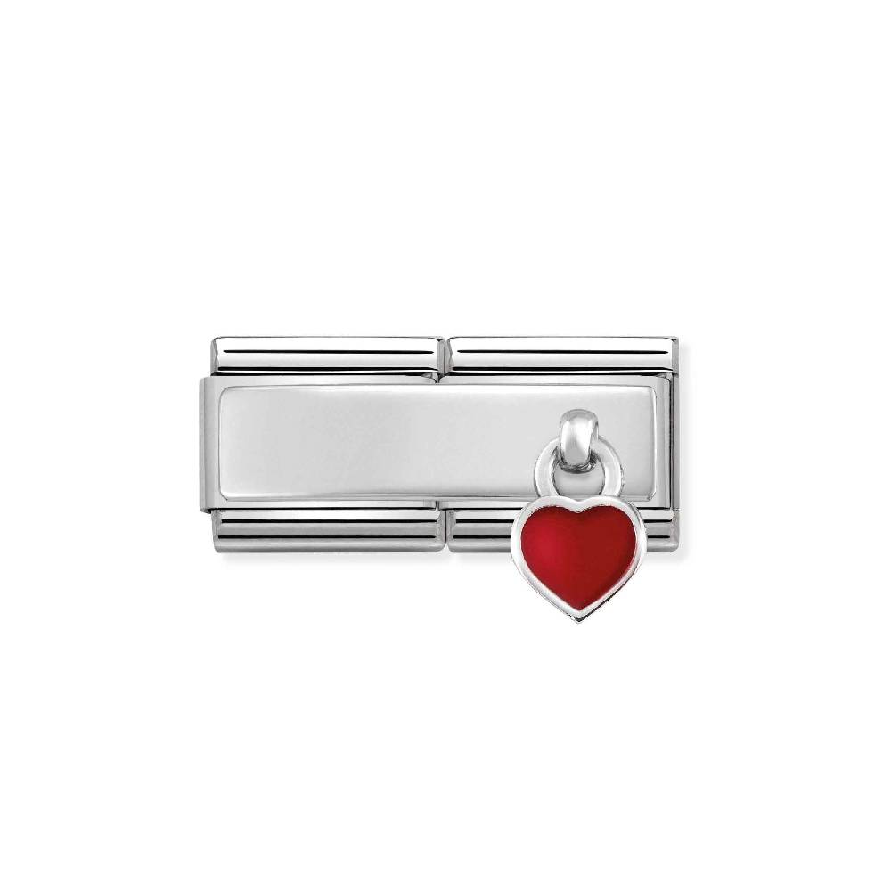Nomination Link doppio composable classic Incisione Cuore Rosso Fornitura limitata