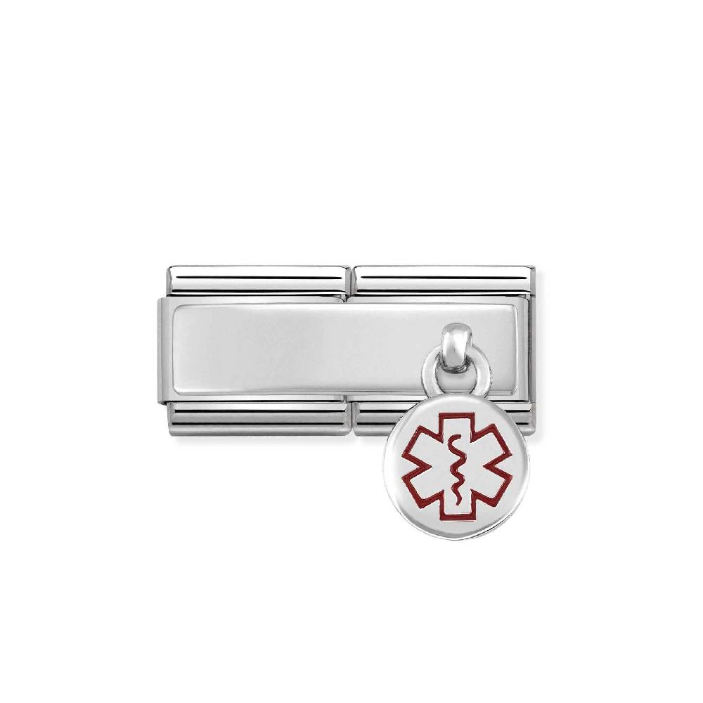 Nomination Link doppio composable classic Incisione Tag Medico Offerta Anniversario
