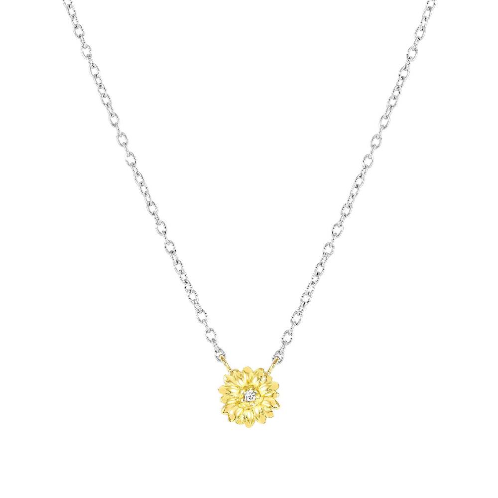 Nomination Collana MyTreasure Fiore in Oro e Diamanti Vendita calda