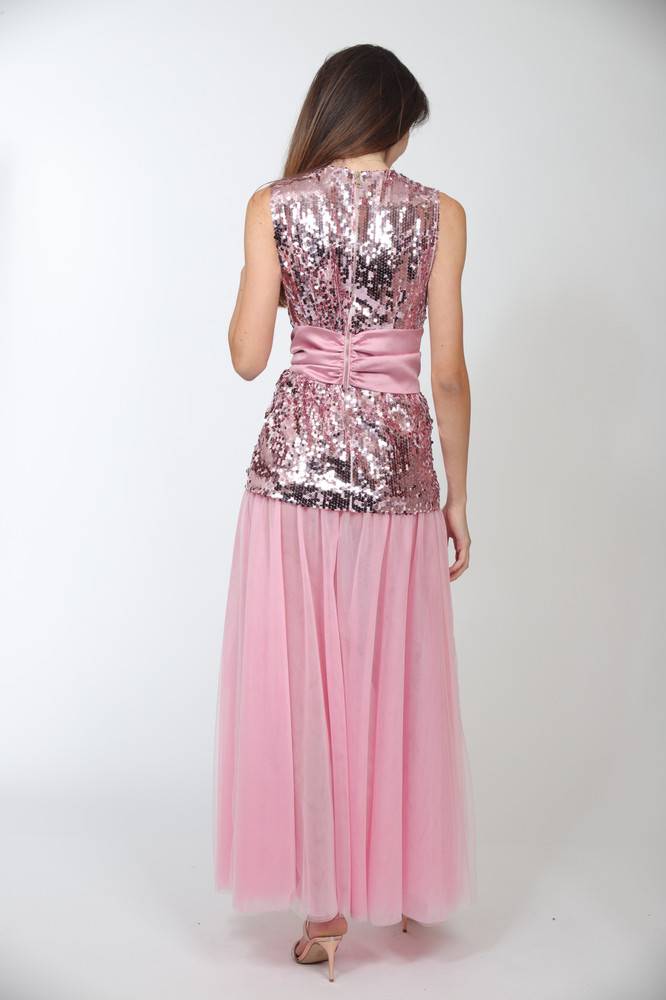 Nora Barth Abito in Tulle e Paillete Saldi Di Fabbrica
