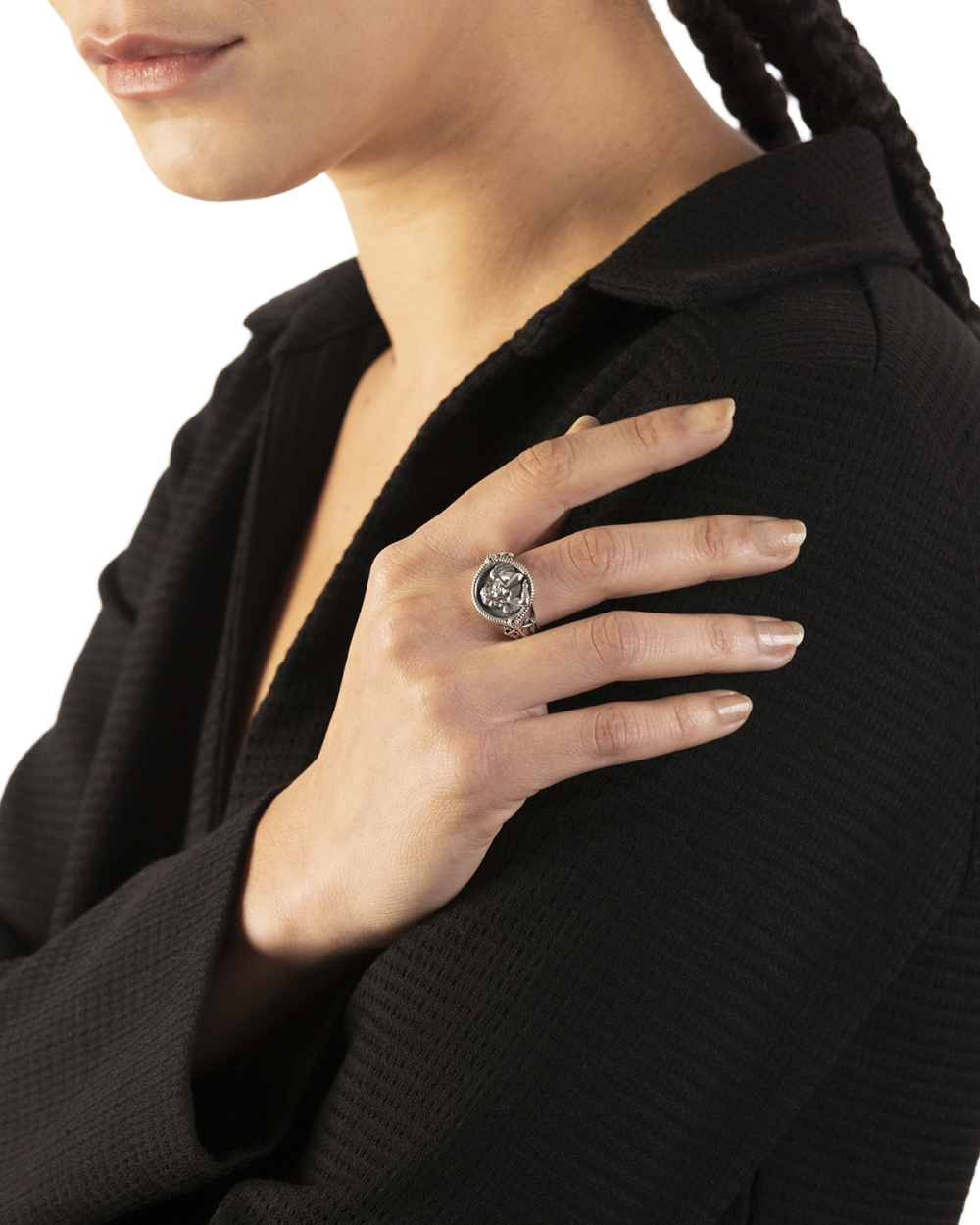 Nove25 ANELLO CHEVALIER CUPIDO IN ARGENTO Italy