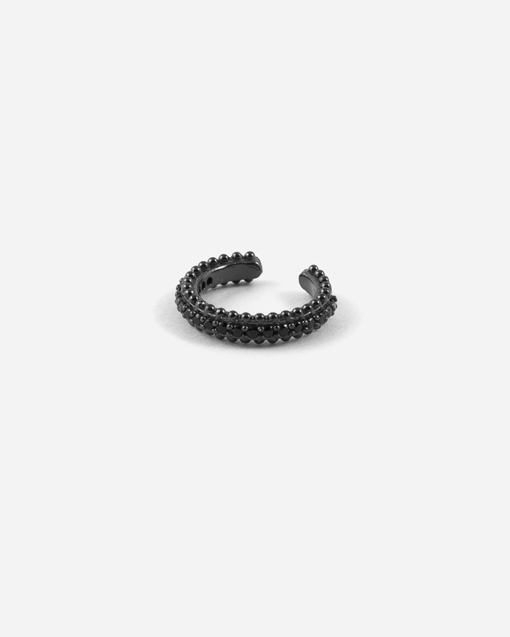 Nove25 EAR CUFF BLACK HANGER CON BRILLANTI NERI Sottocosto