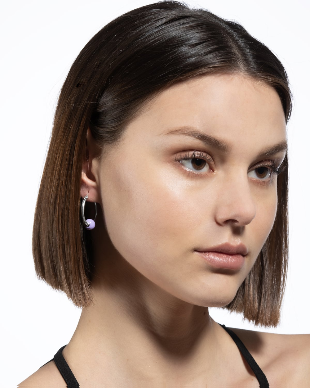 Nove25 ORECCHINO SINGOLO PIERCING SFERA SMALTO LILLA Hotsell