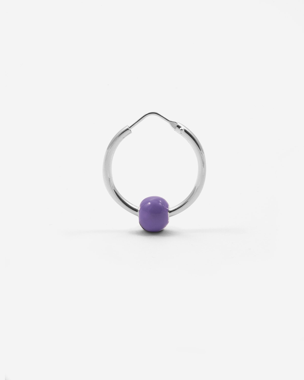 Nove25 ORECCHINO SINGOLO PIERCING SFERA SMALTO LILLA Hotsell