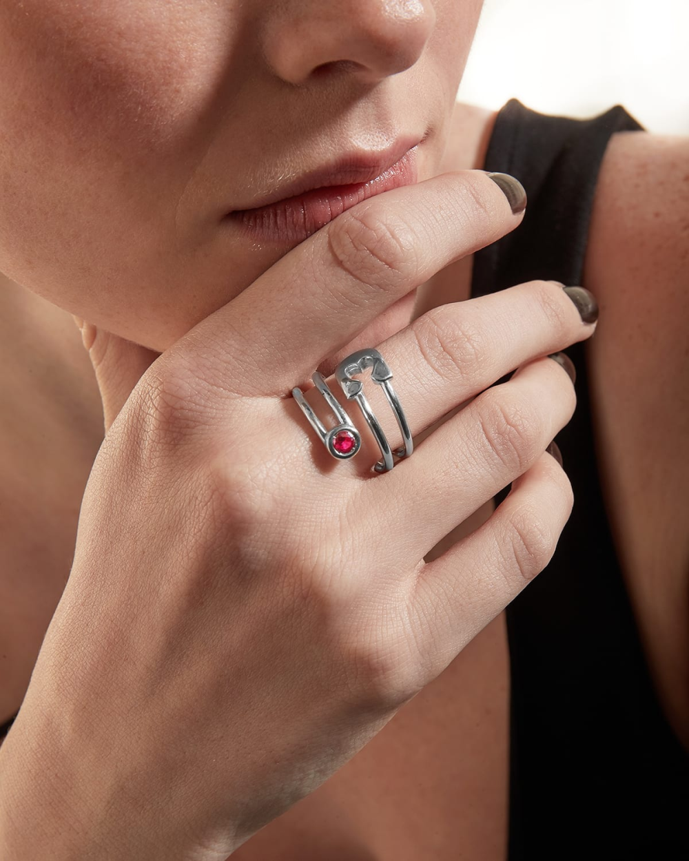 Nove25 ANELLO UNBREAKABLE PIN IN ARGENTO Soddisfazione Garantita