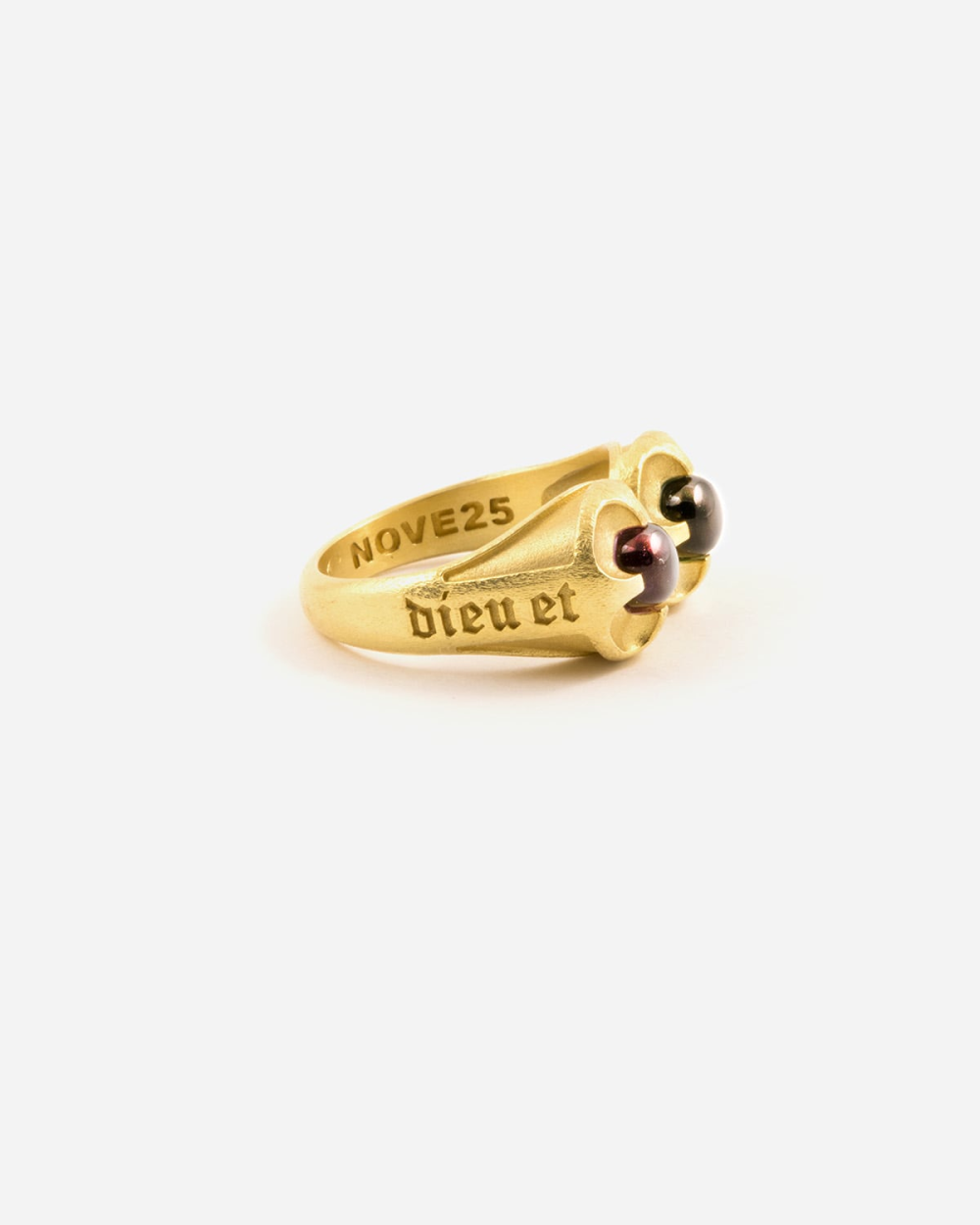 Nove25 ANELLO DIEU ET LE ROI PLACCATO ORO Vendite Flash