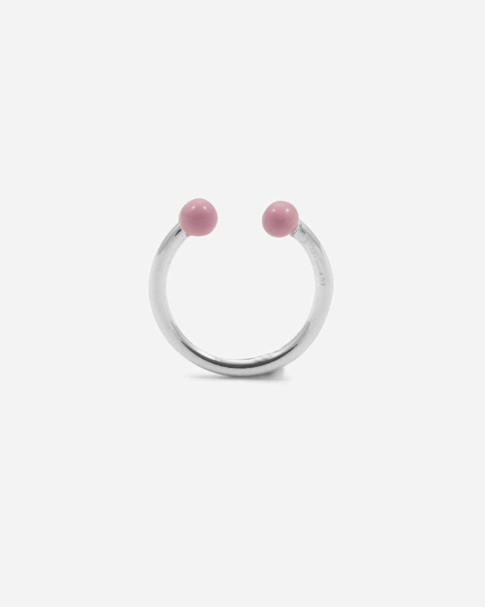 Nove25 ANELLO PIERCING SFERE GRANDE ROSA In Saldo