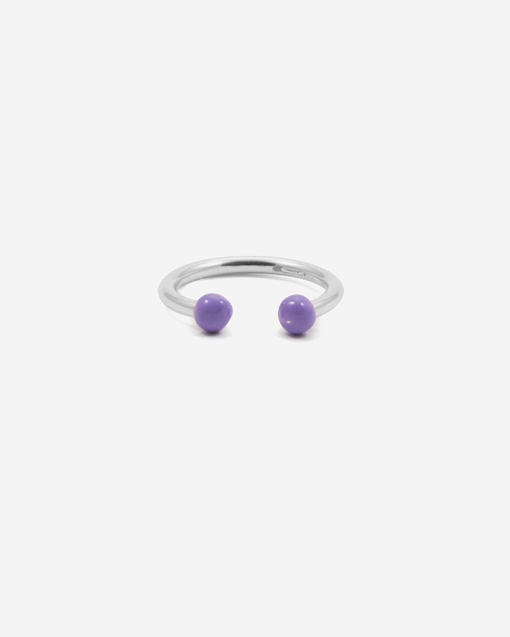 Nove25 ANELLO PIERCING SFERE GRANDE LILLA Discount Store per i nuovi prodotti