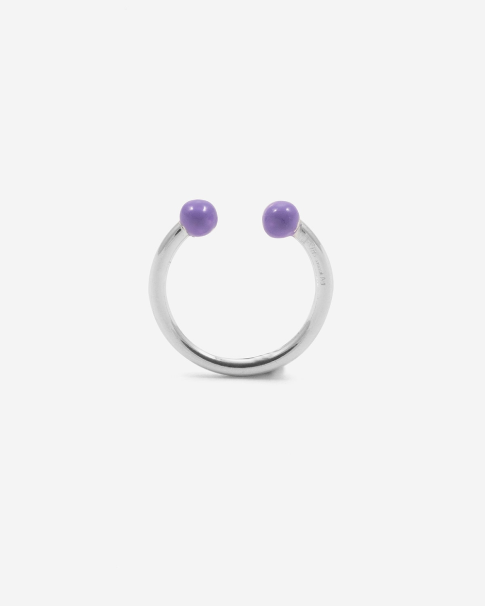 Nove25 ANELLO PIERCING SFERE GRANDE LILLA Discount Store per i nuovi prodotti