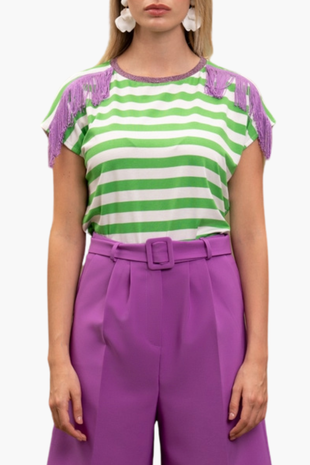 Nualy T-SHIRT CON FRANGIA Fino Al -60%