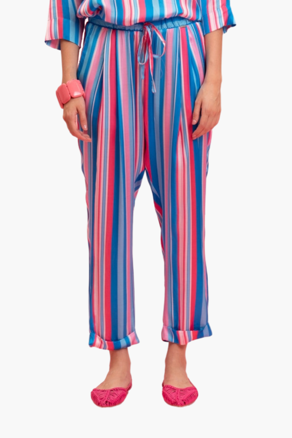 Nualy PANTALONE RIGA Spedizione Gratuita