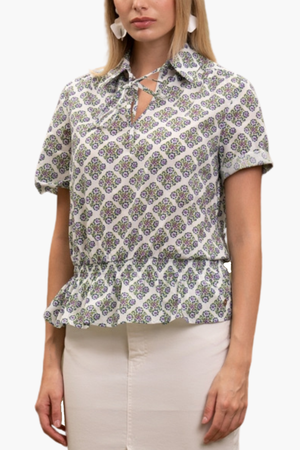 Nualy CAMICIA G/M FANTASIA Presa