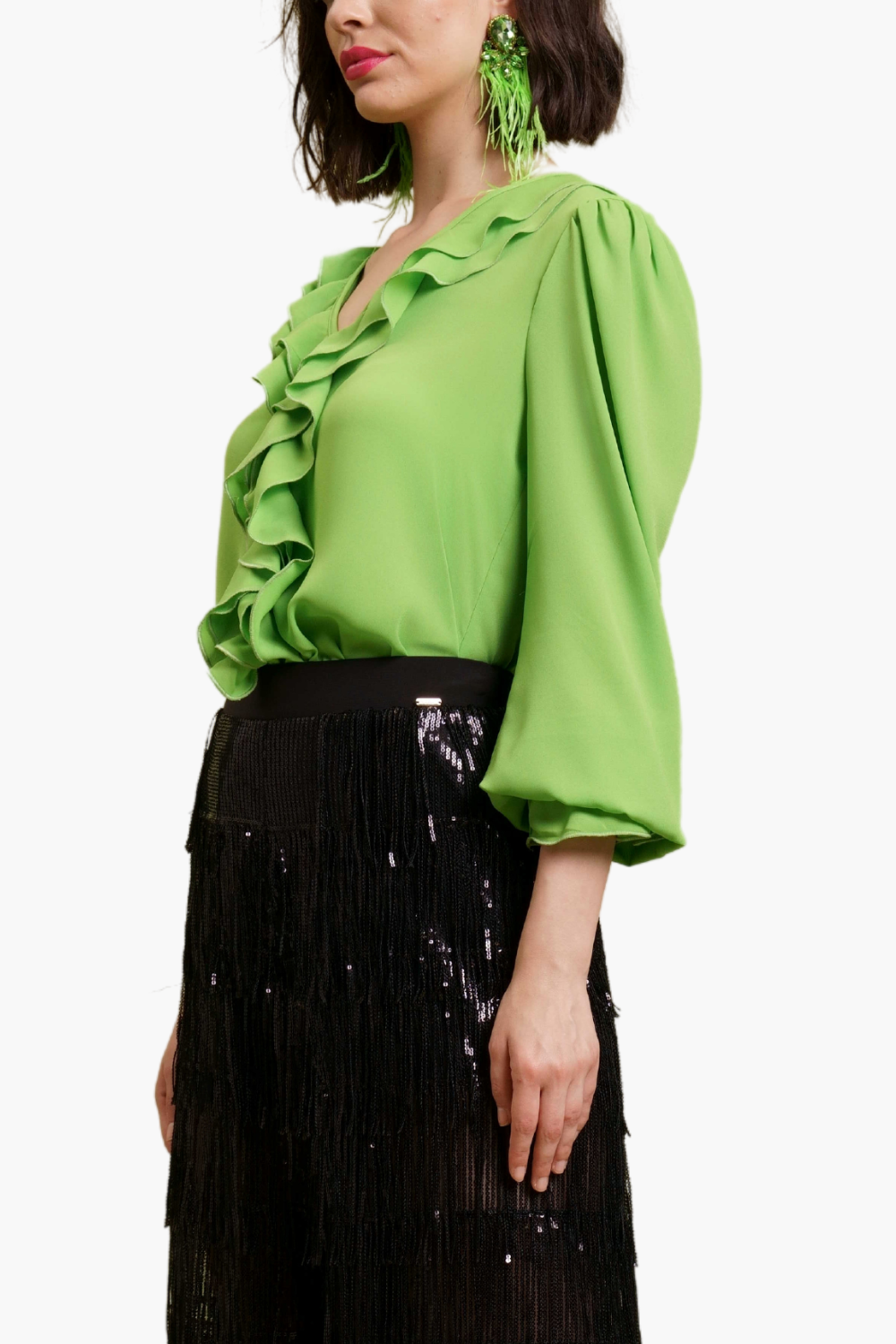 Nualy CAMICIA CON ROUCHES Economico