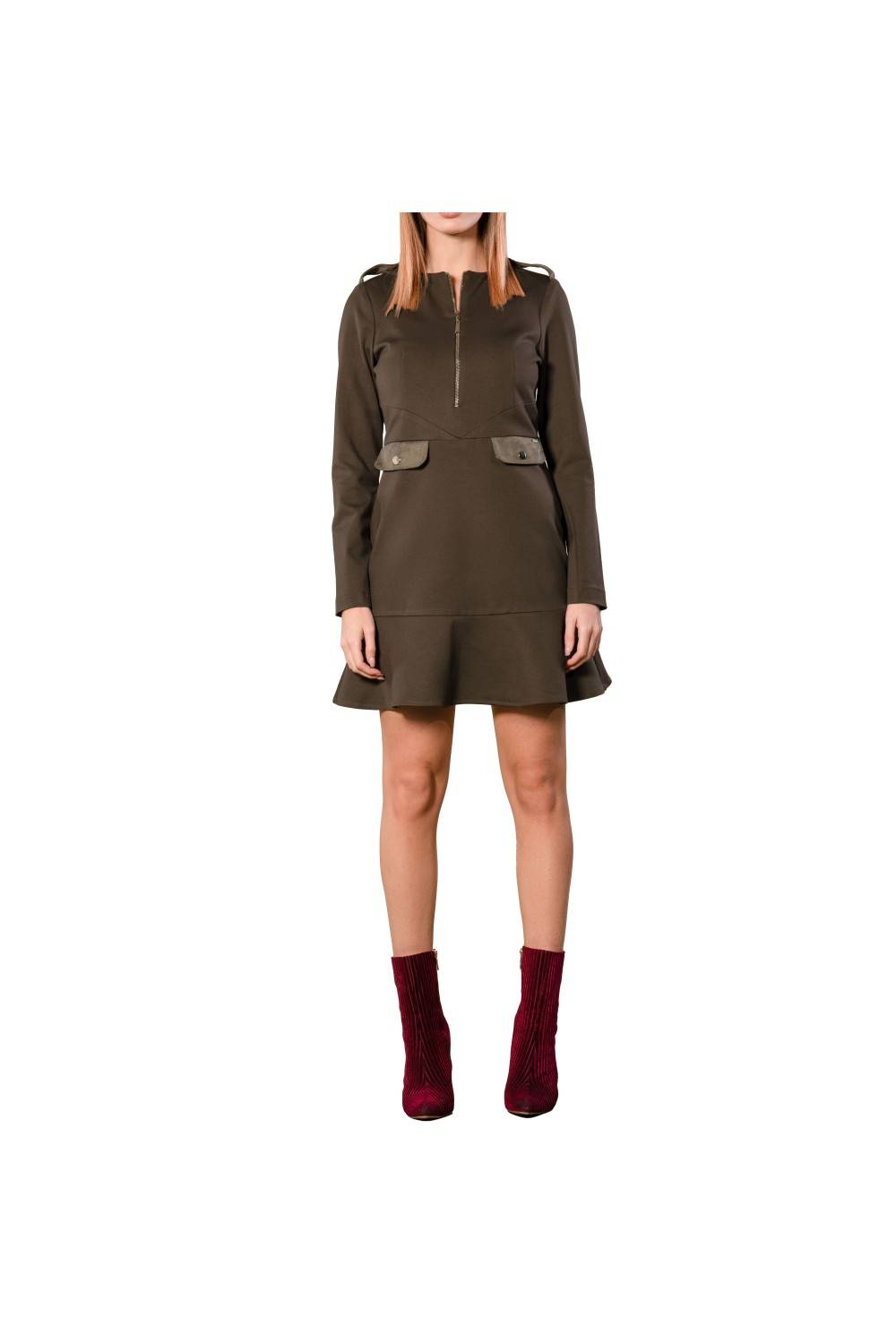 Nualy ABITO CON ZIP CENTRALE Vendita Calda