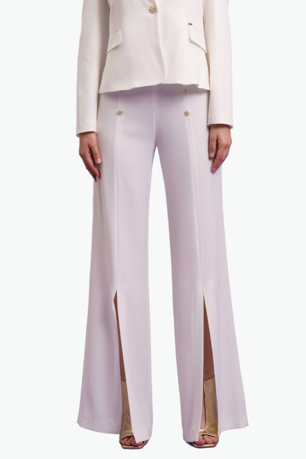 Nualy PANTALONE CON SPACCO CENTRALE Shopping Online