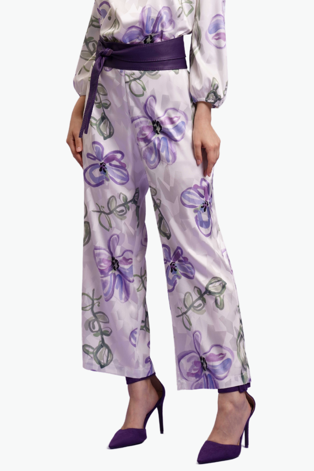 Nualy PANTALONE FANTASIA FIORI Convenienza