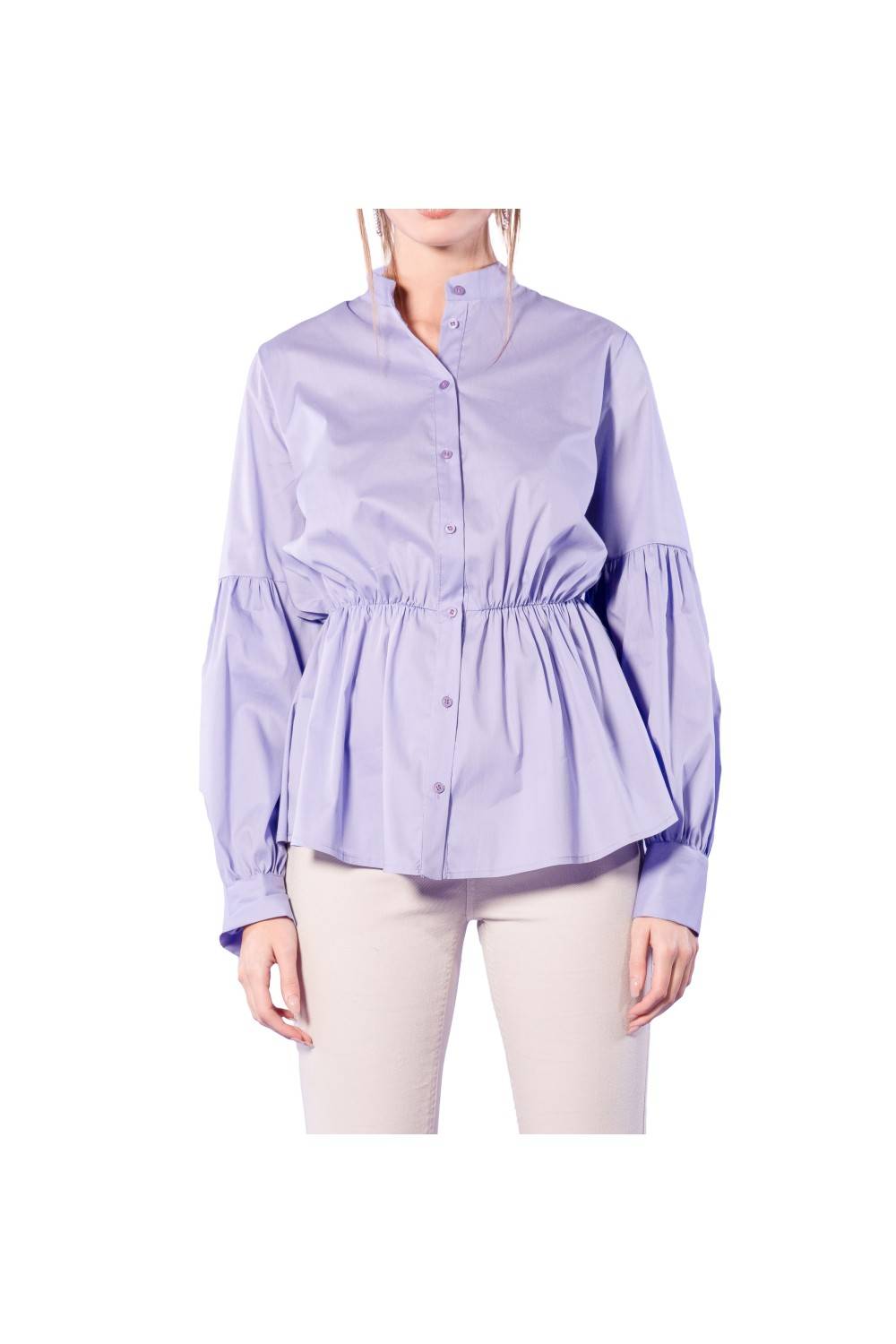 Nualy CAMICIA IN POPELINE CON MANICA A SBUFFO Offerta