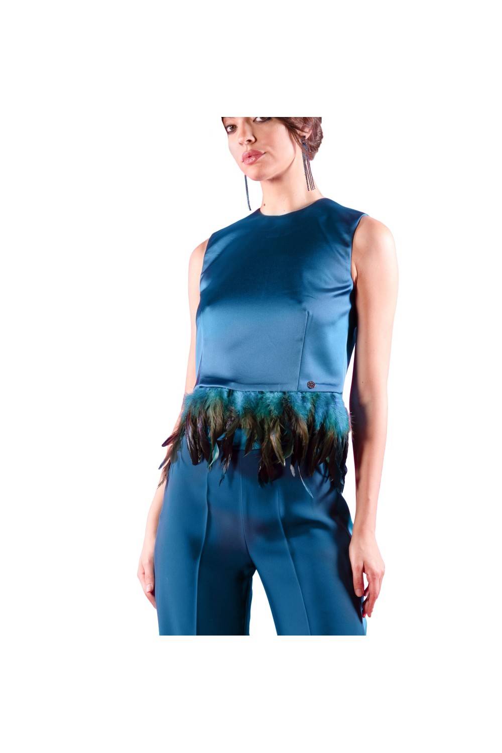 Nualy TOP CON PIUME In Linea