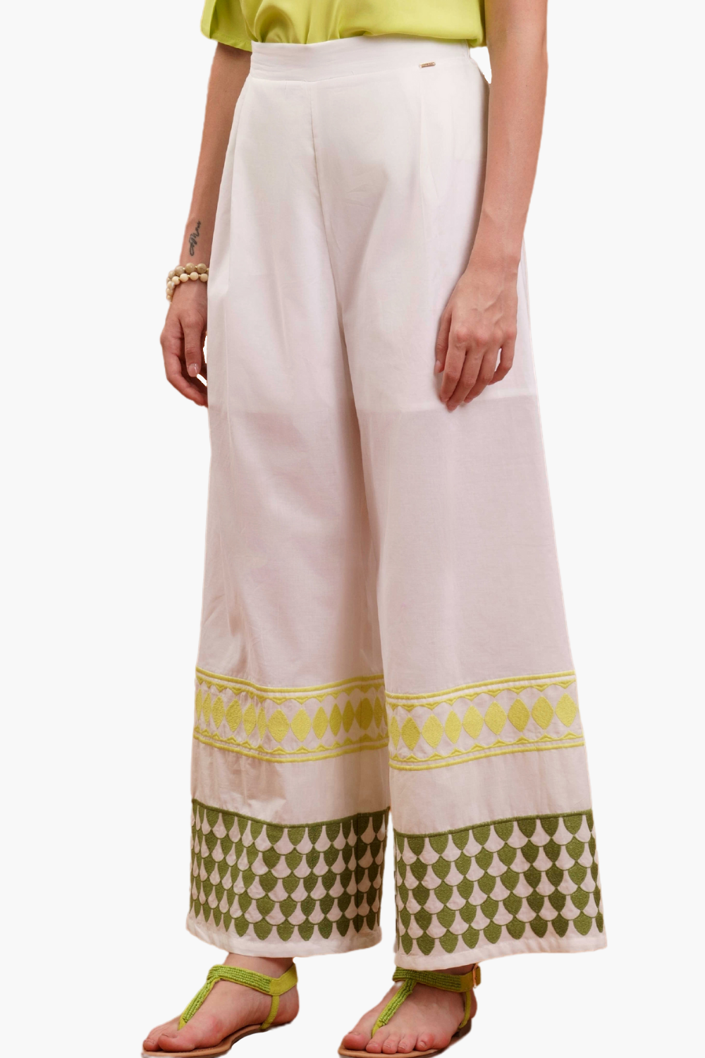 Nualy PANTALONE RICAMO Sostegno trimestrale