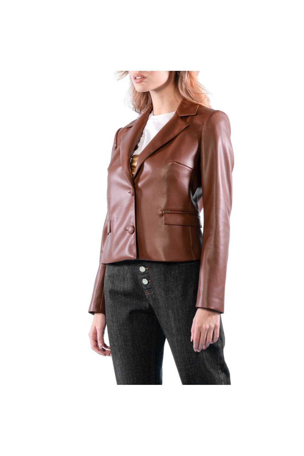 Nualy GIACCA CORTA IN PELLE Hotsell