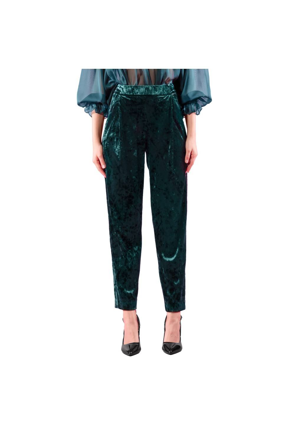 Nualy PANTALONE IN VELLUTO Vendita Economica
