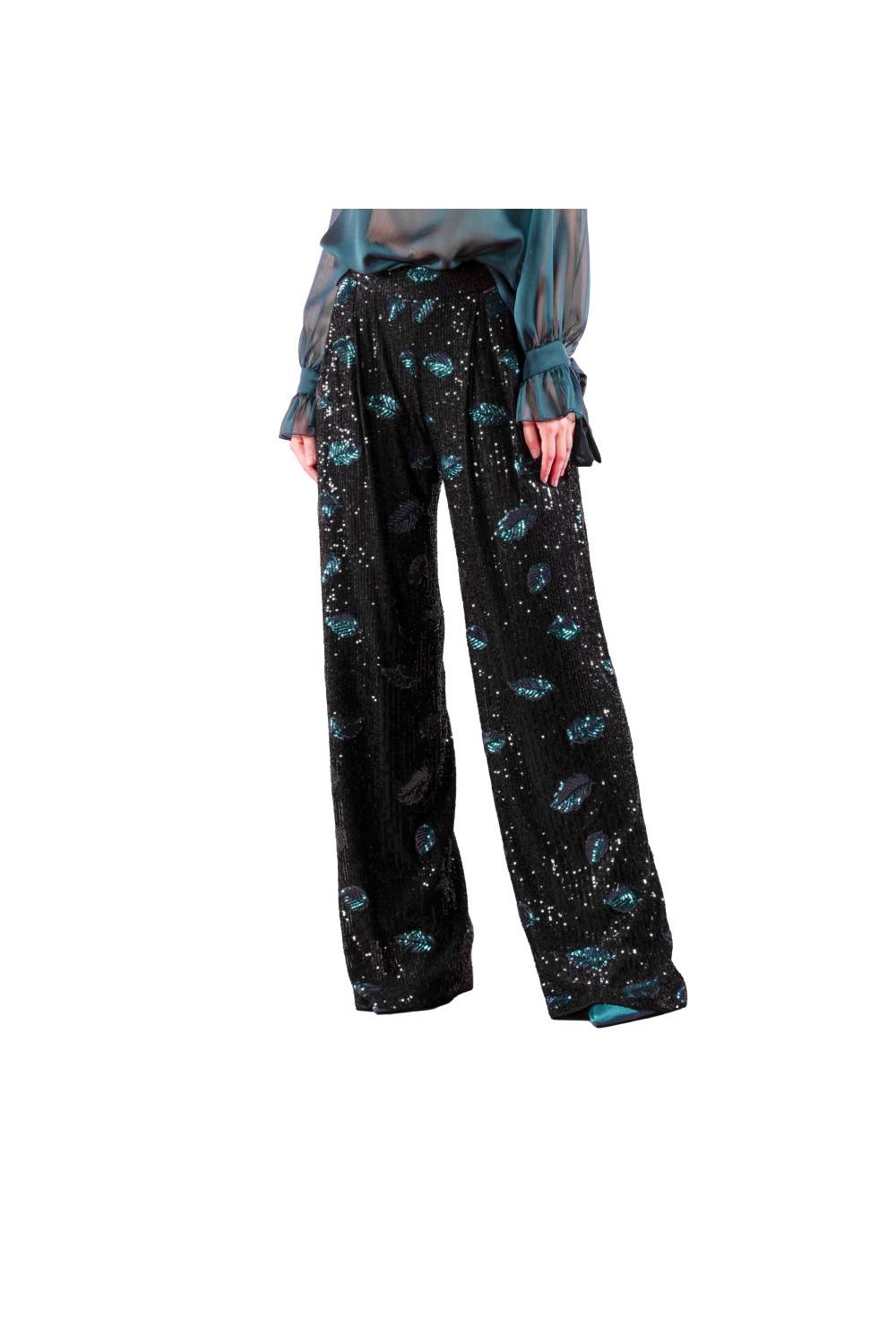 Nualy PANTALONE PAILLETTES Nuova