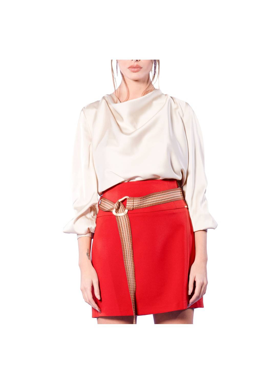 Nualy BLUSA SCOLLO CAPPUCCIO Spedizione Gratuita