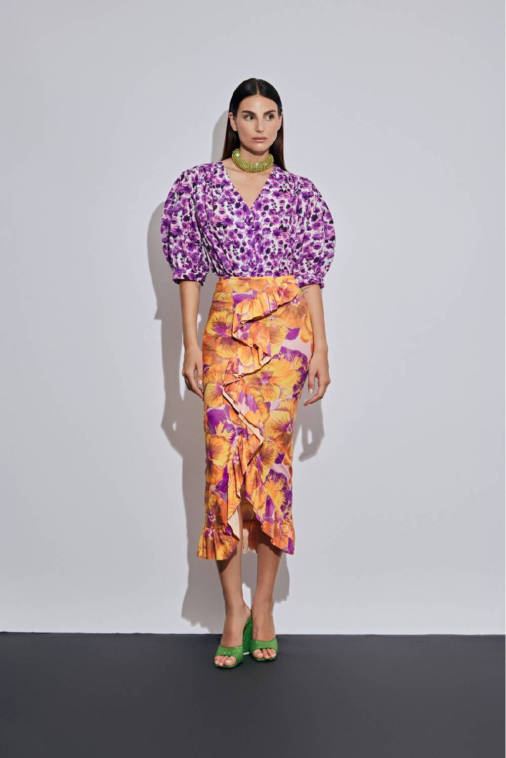 Odì Odì ERNY 250S405 CAMICIE e BLUSE FIORE VIOLA 3467 In Vendita